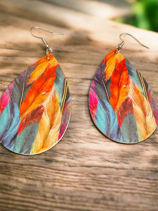 Feather Pattern Earrings