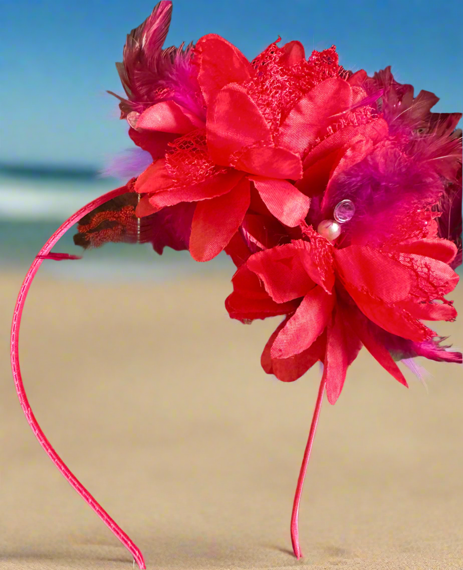 Pink Flower Headband