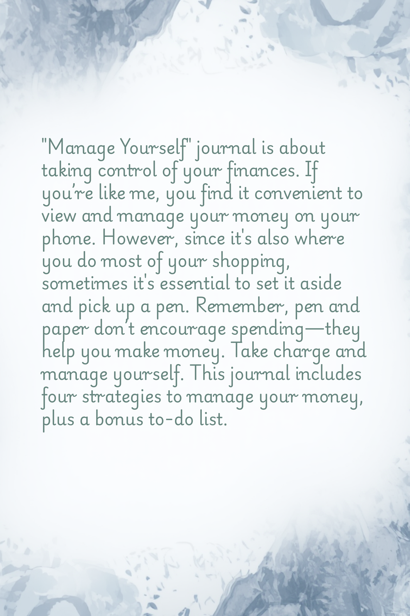 Manage Yourself       $Budget Journal$